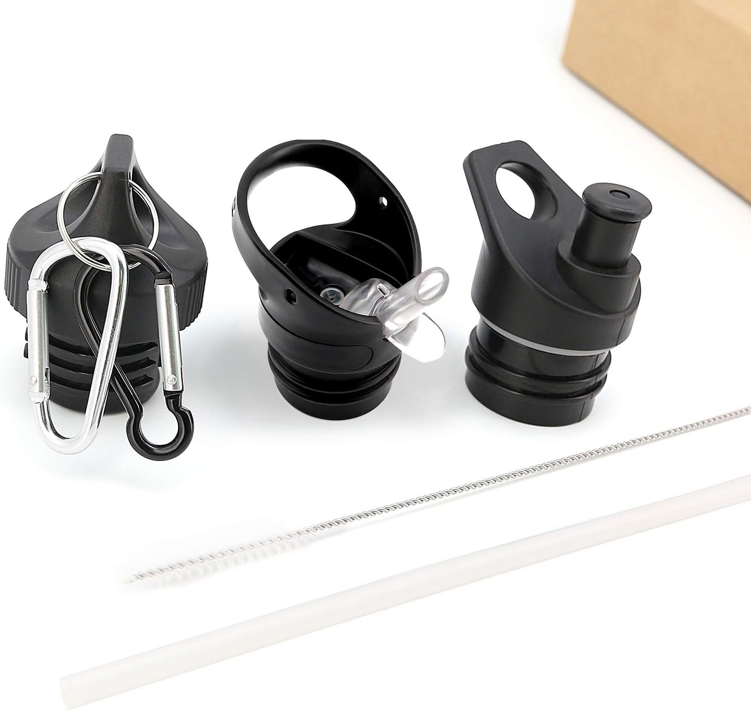 3 Pack Lids Bundle for Hydro Flask Standard Mouth Water Bottle. Includes Straw Lid, Bite Valve, and Twist Lid. Perfectly Fit for Simple Modern Ascent, Hydroflask 12, 18, 21, 24 oz Bottles.