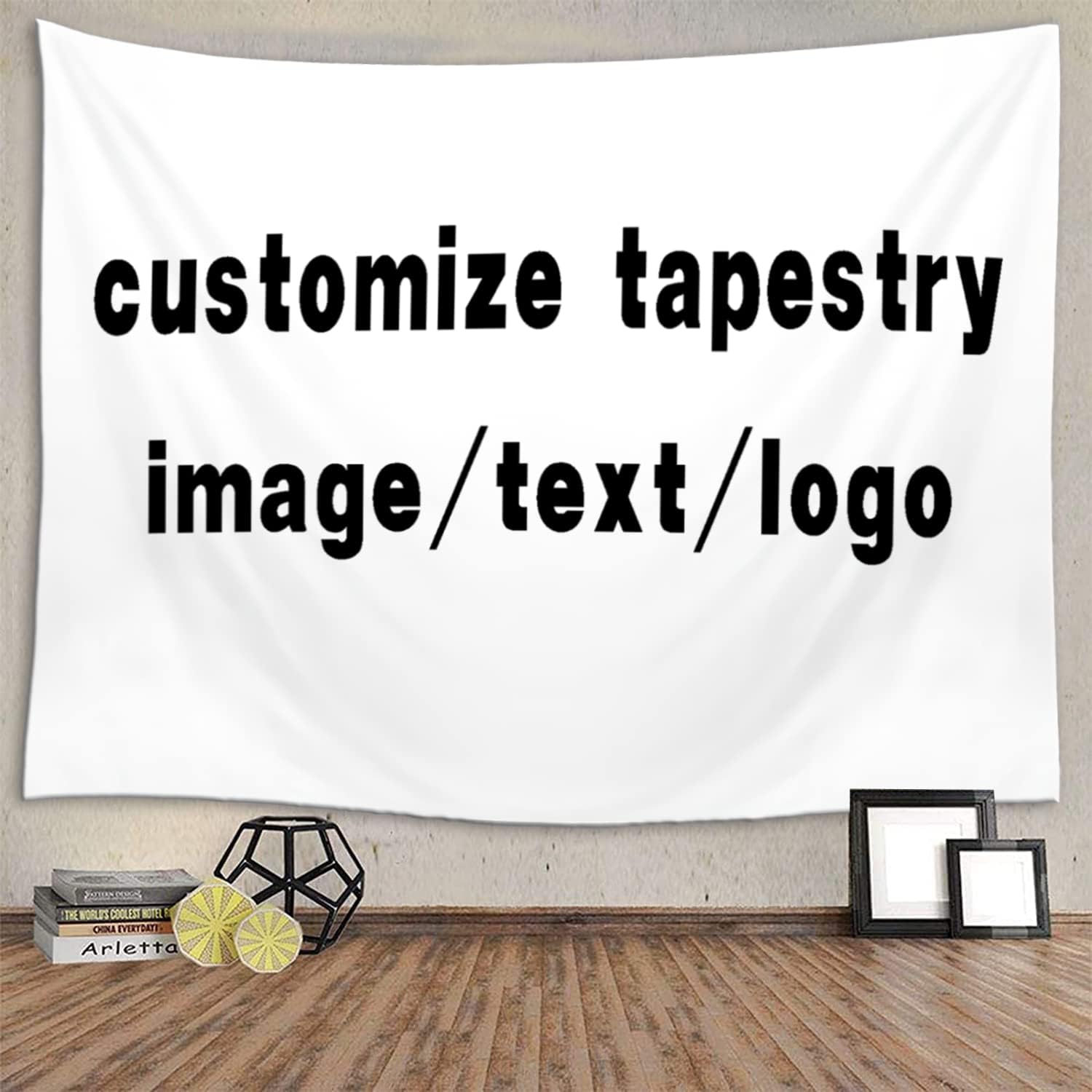 Tapestries - CHENGYANG Custom tapestry Personalized backdrop with name and photo customized wall hanging For wedding, birthday, father's day, mother's day gift and bedroom aesthetic (27.6 X 39.4 in)