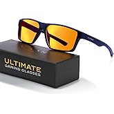 Titan Gaming Glasses, Blue Light Blocking, Night Driving Glasses for Men, Computer Protection Christmas Gift for Gamers