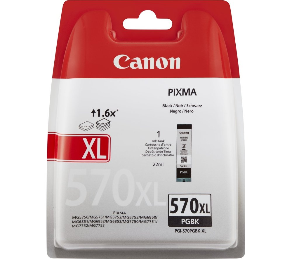Canon Genuine Ink Cartridge PGI-570XL – Black For Selected PIXMA TS and MG Series, High