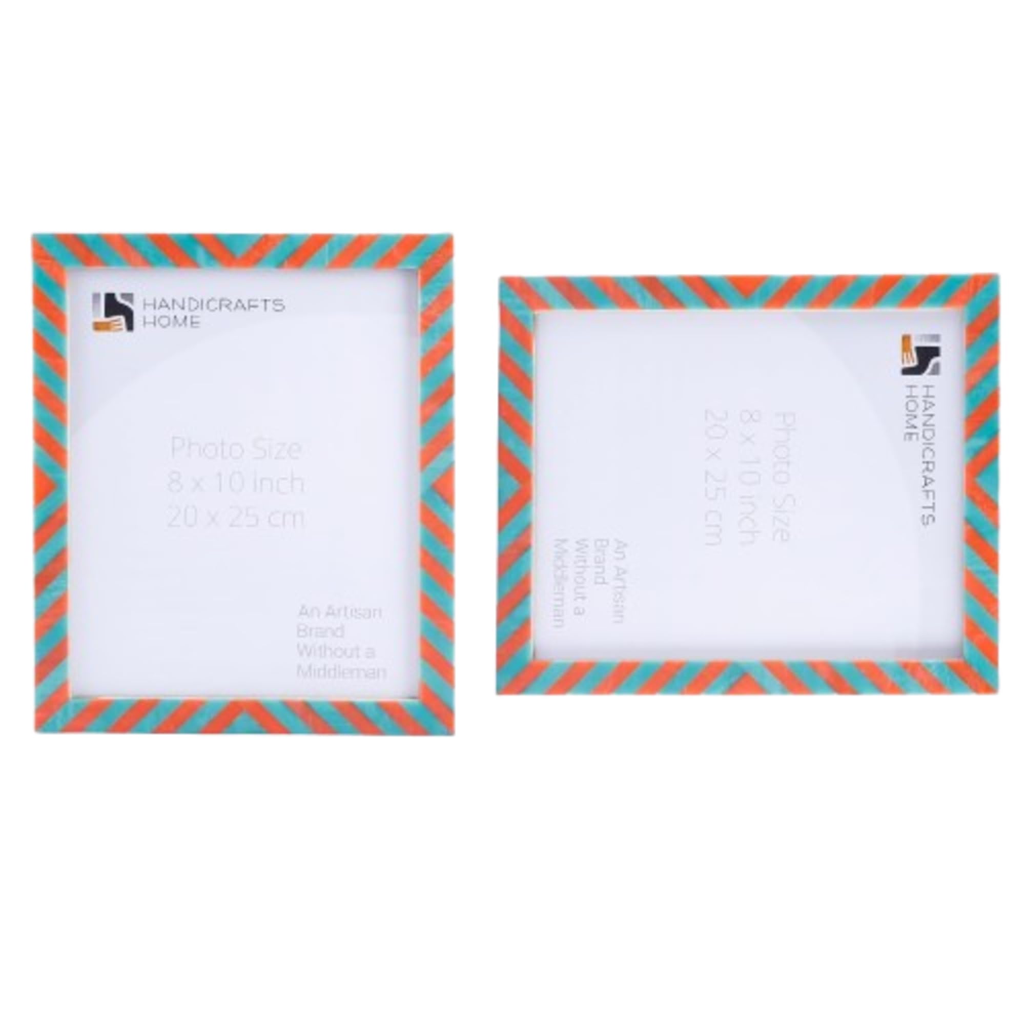 Handicrafts Home Green & Red 8x10 Picture Frame Set of 2, Vintage Photo Frames for Wall or Tabletop Display, Bookshelf, Family Wall Decor, Gallery Wall Frame Set, Multi Picture Frames Collage — image 1