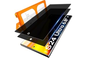 LϟK 2 Pack Privacy Screen Protector for Samsung Galaxy S24 Ultra, 2 Pack Tempered Glass Film [with Dusting Install Frame] Ant