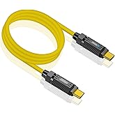 Poyiccot USB C to USB C Cable 3ft, 140W USB 3.1 Type C Charging Cable, Fast Charging 20Gbps USB Type C Chager Cord, with LED 