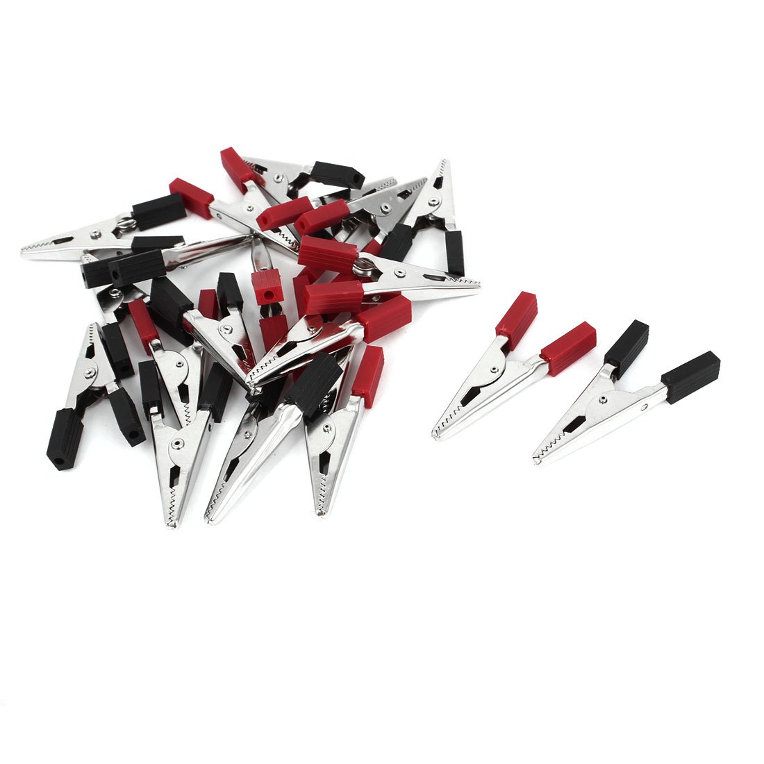 sourcing map Charge Cable Insulated Crocodile Clips Clamps 20 Pcs Black Red