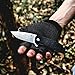 KIZER Cutlery Folding Pocket Knives Flipper Knife Linerlock Black G10 Handles Tactical EDC Knife, Gemini Ray Laconico V3471A1