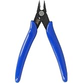 The Beadsmith String &amp; Wire Cutters, Flush Cutter Pliers for Jewelry Making | 5-Inch Spring-Loaded Pliers for Thread, Cotton Cord, Leather Thong, &amp; Soft Craft Wire, PVC Handles, Jewelry Making Supplies
