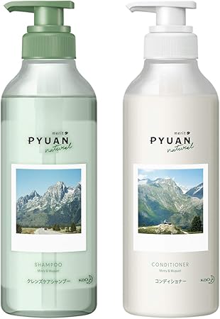 Amazon セット買い メリットピュアン ナチュラル Natural ミンティー ミュゲの香り シャンプー ポンプ コンディショナー ポンプ Pyuan ピュアン ビューティー 通販