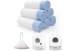 BCHARYA 120 Count Cat Litter Box Liners for Fumoi and Fsitego Self Cleaning Litter Box, Extra Thick Heavy Duty Cat Litter Bags Replacement, 3-4 Gallons of Capacity