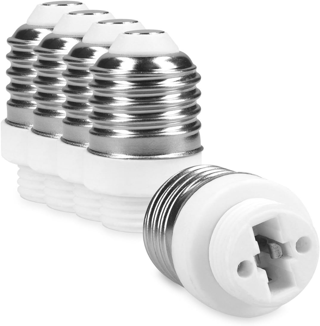 Adaptateur Splitter E27 Double - Lot De 5, Blanc - Pour Multiplier Les Ampoules Sur Une Douille