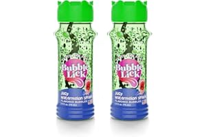 BubbleLick Premium Natural Watermelon Flavored Bubble Solution, 2 Pack of 2.5 oz Bottles, Created by Top Pediatricians, Made 