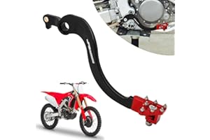 AnXin Motorcycle Rear Brake Pedal Foot Lever Folding Tip CNC for CRF250R 2004-2023 CRF450R 2005-2023 CRF450RX 2017-2023 CRF250RX 2019-2023 Red