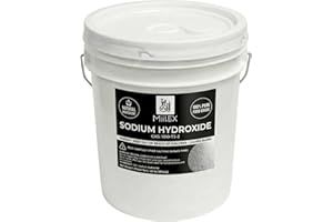 40LBS Food Grade Sodium Hydroxide - 100% Pure Lye Caustic Soda, Food Grade for Soap Making, Kosher Certified | Soap Making, D