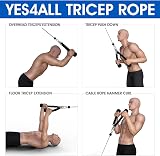 Yes4All DYR0 Tricep Rope 68.6 cm Red Nylon with Carabiner view 6
