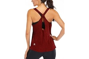 FIHAPYLI ICTIVE Workout Tank Tops for Women Yoga Tops for Women Loose fit Backless Muscle Tank Racerback Tank Tops Summer Gym Tops