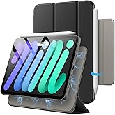 JETech Magnetic Case for iPad mini (A17 Pro, 2024 Model, 7th Generation) / mini 6 (2021 Model, 6th Generation), Magnetic Attachment, Slim Smart Tablet Cover with Auto Wake/Sleep (Black)
