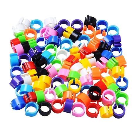 100 stücke Beinringe für Tauben, Taubenringe Bunte fußring Vogel Management Taube Wachtel Ring Tier Fütterung Werkzeuge