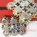 Amperer Hand Spinner Fidget Gyro Toy Brass Gears Linkage Design EDC Focus Meditation Break Bad Habits ADHD Spinner Fidget Spin Toy Bearing (White 9 Gears)