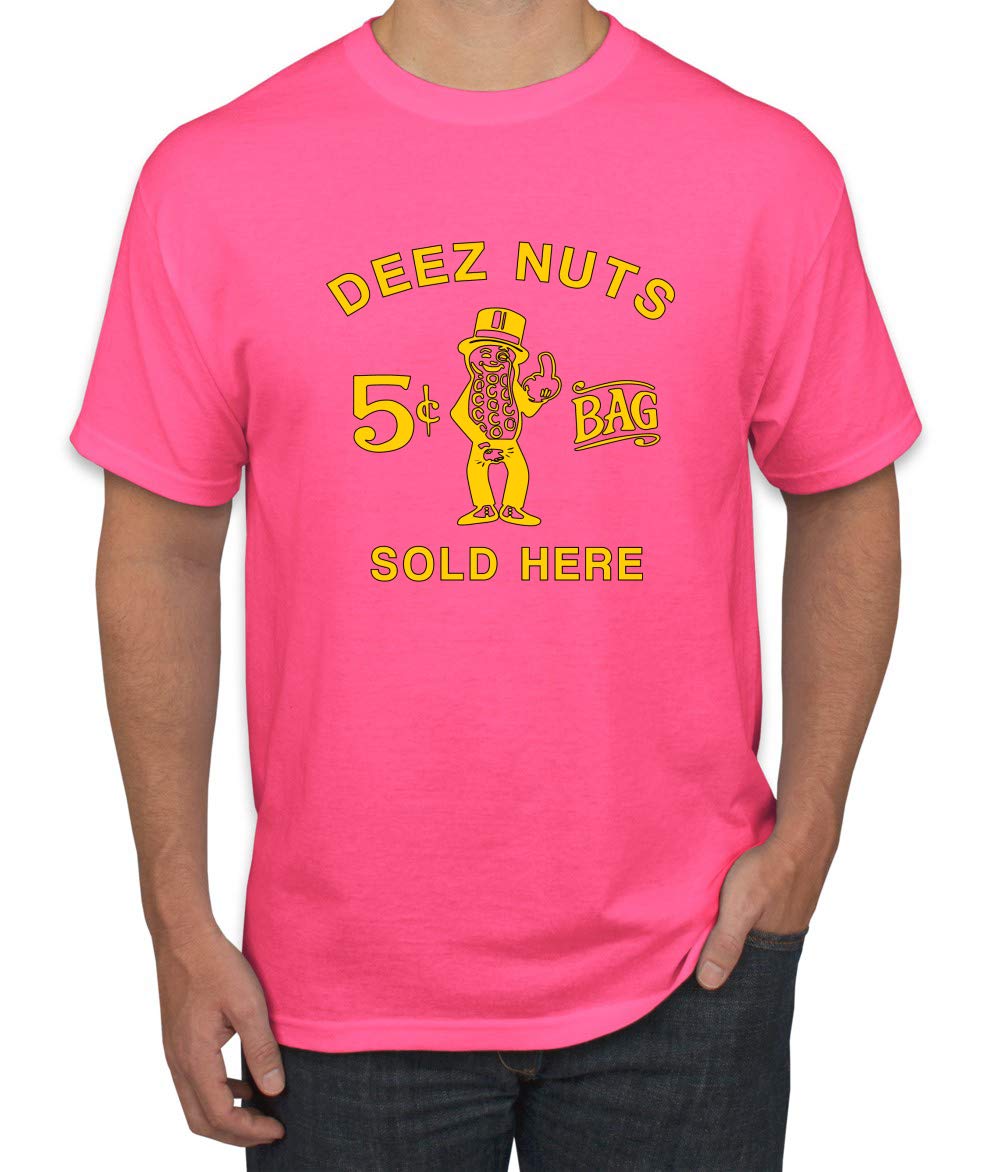 Deez Nuts Peanuts Sold Here 5 Cents Peanut Logo | Mens Pop Culture Graphic T-Shirt
