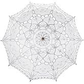 TopTie Vintage Lace Parasol, Wedding Bridal Umbrella, Photograph Parasol, Party Decorations Supplies