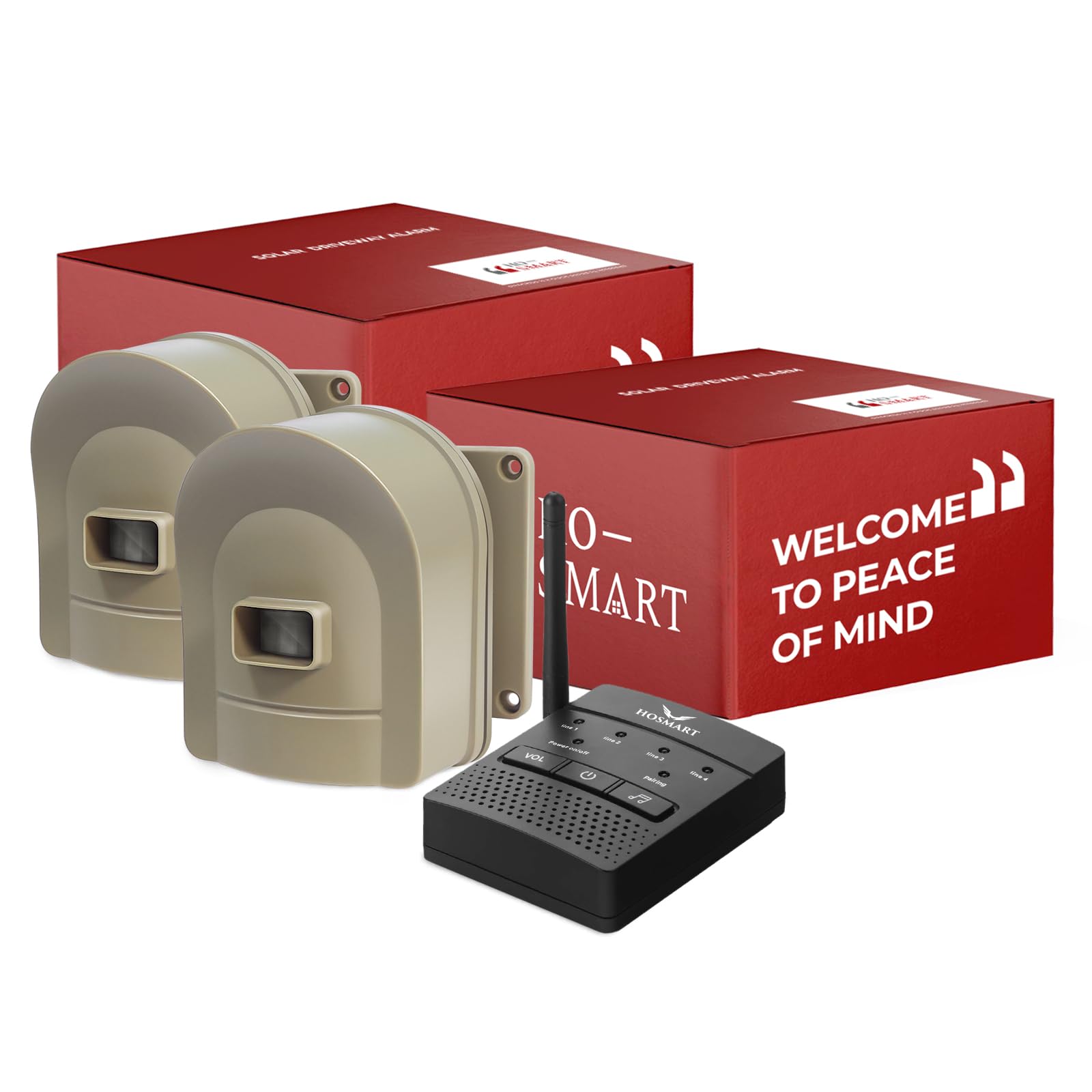 Photo 1 of 1/2 Mile Hosmart Driveway Alarm Wireless Sensor System & Driveway Sensor Alert System Weatherproof Security Outdoor Motion Sensor & Detector