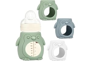 BUSOHA 3 Pack Silicone Sleeves for MAM Bottles - Baby Bottle Sleeves Compatible with MAM Glass Bottles Anti Breakage Baby Bottle Holder,6 OZ