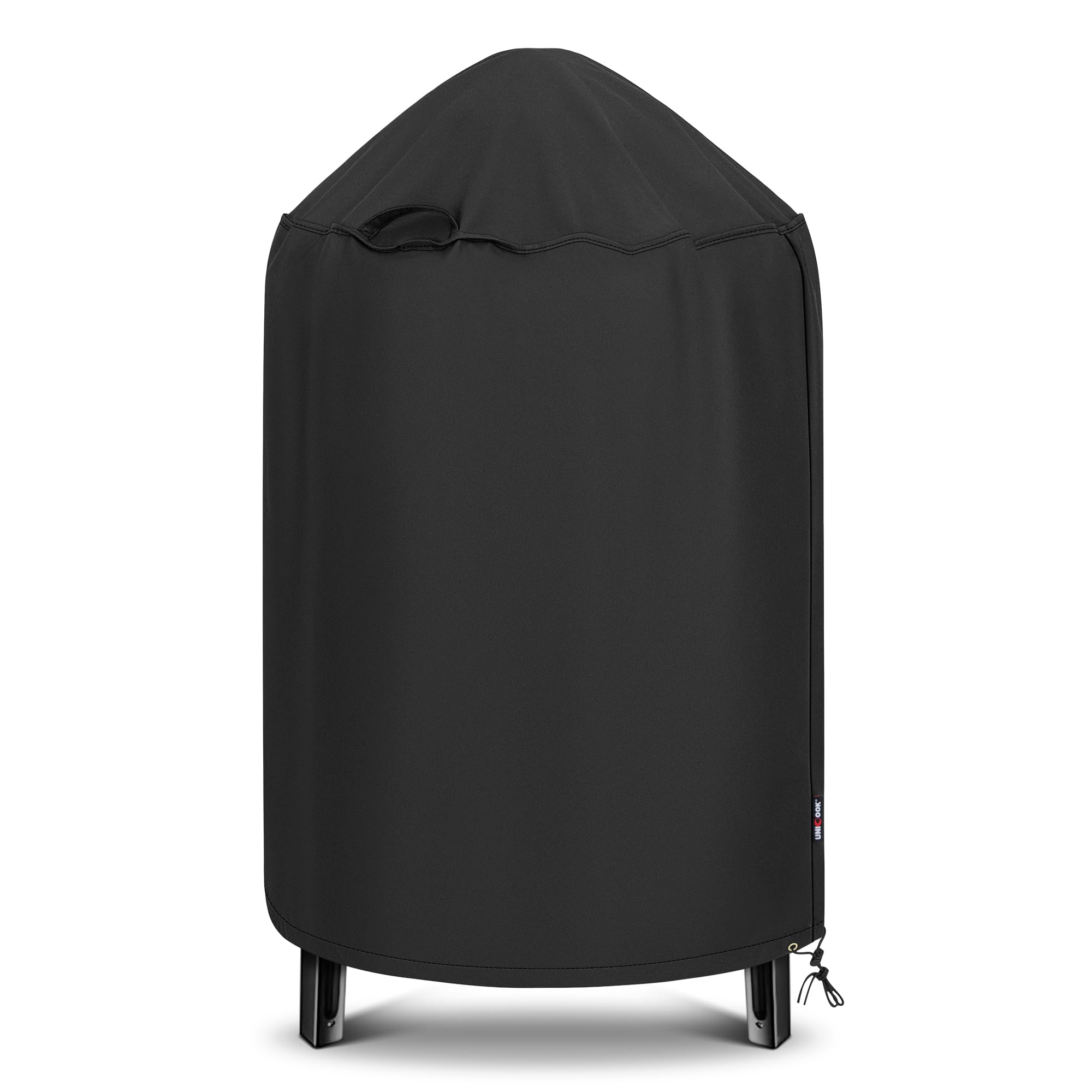 Unicook Round Smoker Cover 30 Inch, Heavy Duty Waterproof Charcoal Kettle BBQ Grill Cover, Fade Resistant Barrel Protector, Fits Weber Char-Griller Akorn Kamado and More, 30
