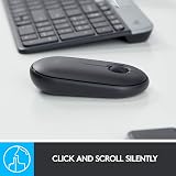 Logitech Pebble Wireless Mouse Bluetooth 2.4 GHz Silent Slim Graphite Black view 3