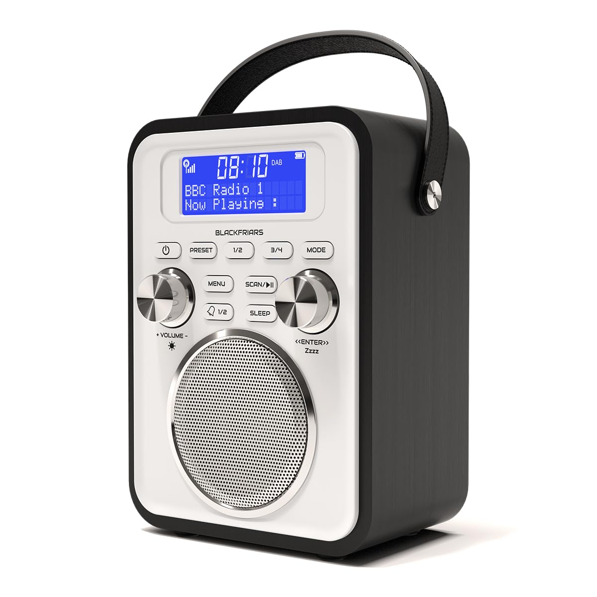 DAB/DAB+ & FM Portable Digital Radio | Bluetooth | Remote Control | Rechargeable Battery | Dual Alarms & Sleep Timer | Perfect for Home, Office or Outdoors | AZATOM Blackfriars 2 (Black)