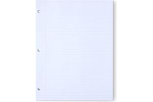 Amazon Basics Loose Leaf Paper, College Ruled, 150 Sheets, 11" x 8.5", 1 pack, White