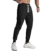FIRSTGYM Mens Sweatpant Tapered Jogger Active Training Pants with Zipper Pockets