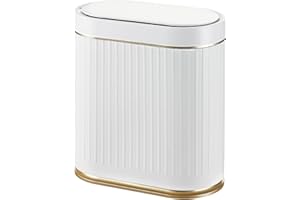 SYNCVIBE Bathroom Trash Can with Lid Automatic 2 Gallon Motion Sensor Garbage Bin, 7.5 Liter Smart Trash Bin Bathroom Decor, Plastic Garbage Can, Narrow Trash Can for Bedroom, Office, Living Room