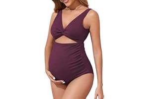 Century Star Maternity Swimsuit One Piece for Women Pregnancy Bathing Suit High Waist Maternity Swimwear
