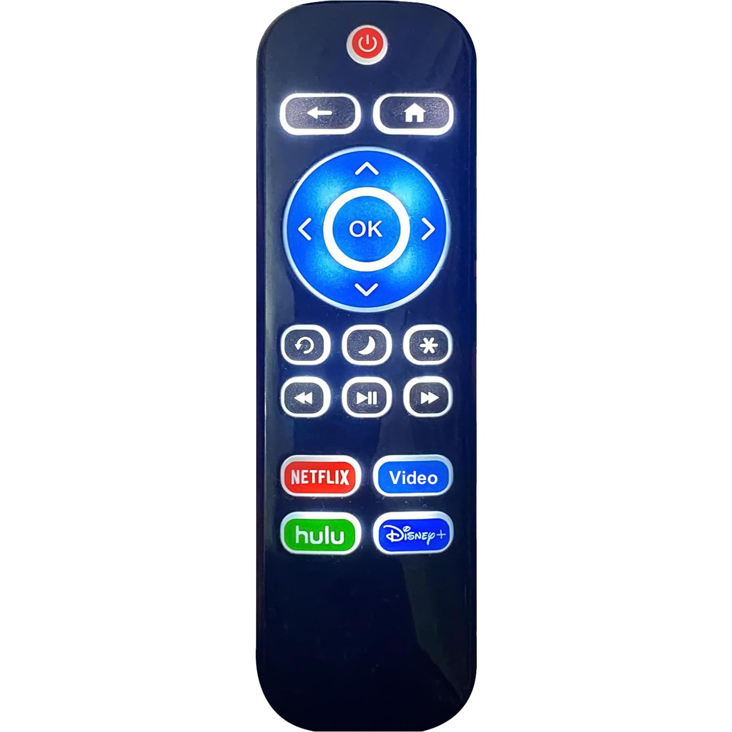 Photo 1 of Replacement Backlit Remote Control for TCL/Hisense/Sharp/Philips/Onn/Element/Insignia/Westinghouse Roku TV (NOT for Roku Stick or Box)
