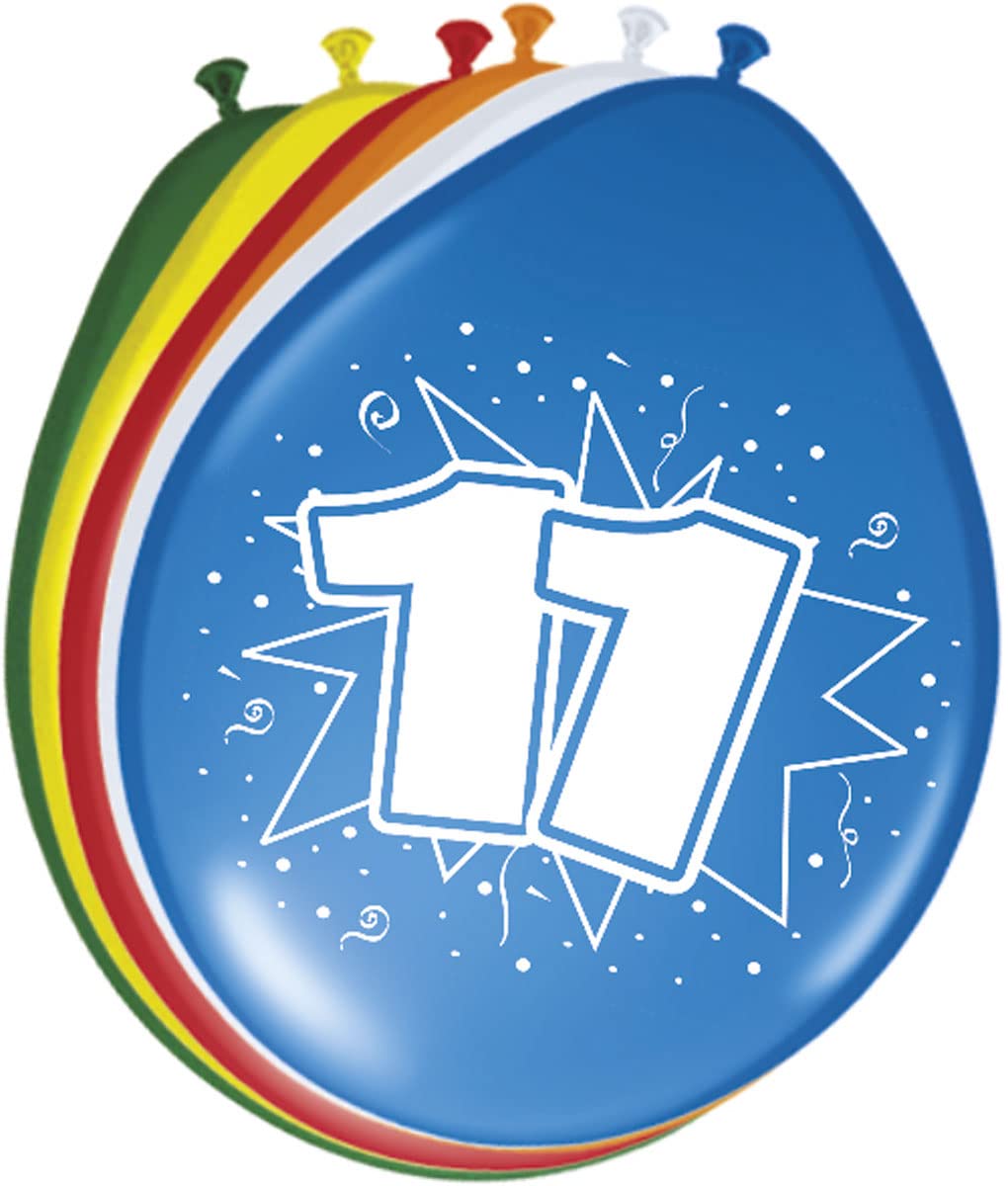 Folat 08211 11th Birthday Balloons 30cm - 8 pieces, Multi Colors, 11 — image 1