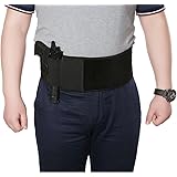 Niniso Belly Band Holster for Concealed Carry - Fits Gun Smith and Wesson Bodyguard, Glock 19, 42, 43, P238, Ruger LCP, etc - For Men and Women (right)