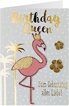 Karte Birthday Queen Geburtstagskarte 43 Amazon De Burobedarf Schreibwaren