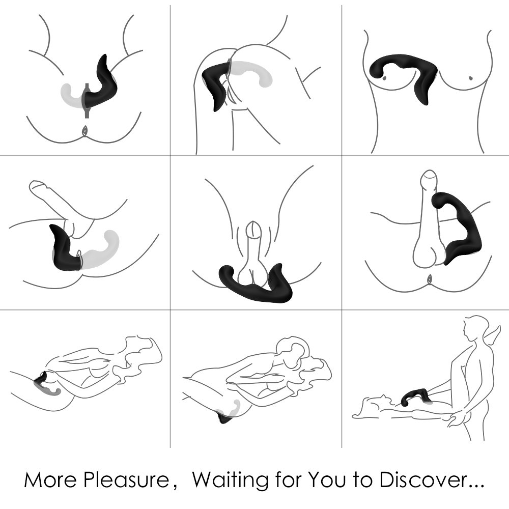 Male Anal Massager 9 Speeds Resonates Vibrating Prostate Massager Waterproof Rechargeable Anal Vibrator Butt Plug Adult Sex Toys for Men Couples