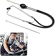jokormo 1 PC Car Engine Stethoscope Tool, Vehicle Noise Diagnostic Device, Universal Waterproof Durable Metal Automotive Mechanics Cylinder Stethoscope Replacement for Truck SUV Car (Black & Silver)
