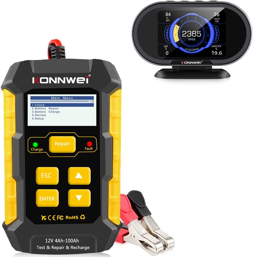 KW206 OBD2 Gauge + KW510 All in One Battery Charger