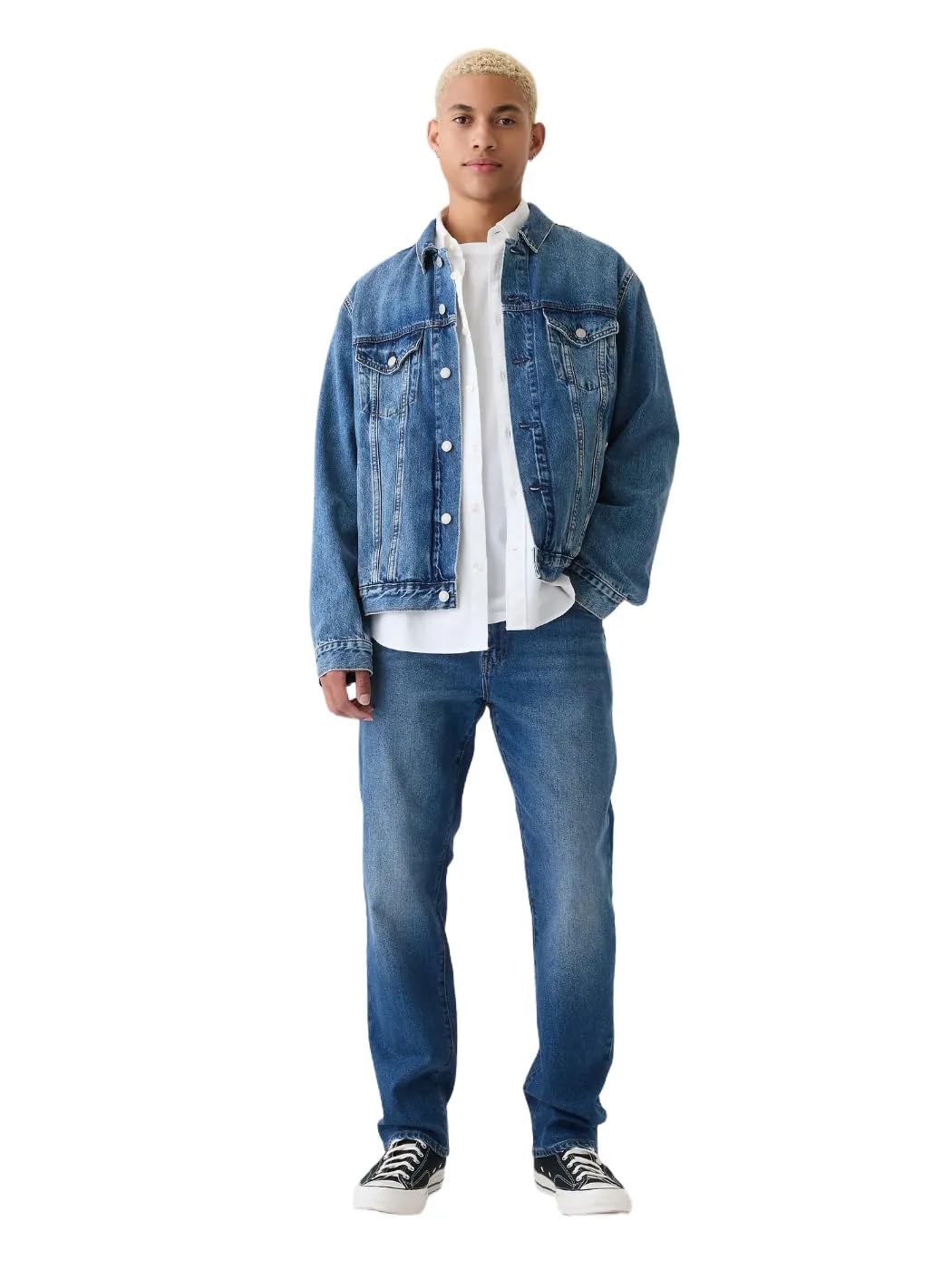 GAP Mens Straight Fit Jeans Medium Wash V2 33X32
