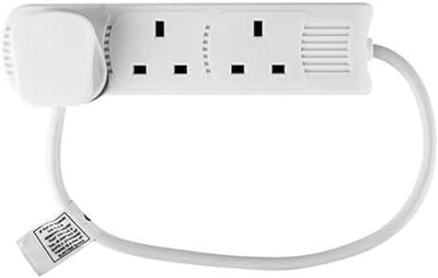Status 3 Socket Extension Lead 0.5m 13A White Power Strip Desk TV Units