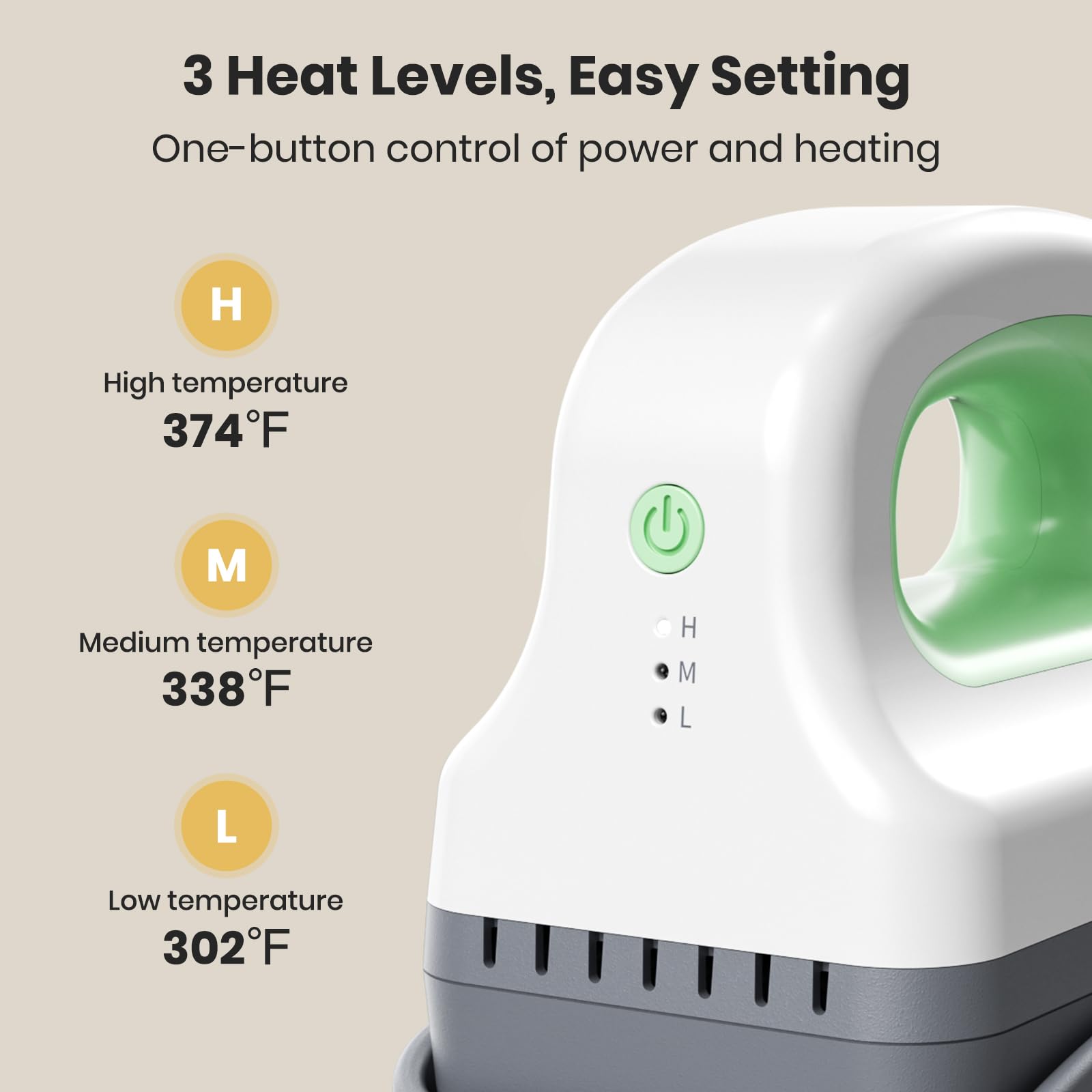 EENOUR Hat Press Machine, Mini Heat Press for Caps with 3 Heating Levels & Auto-Off, Handheld Cap Easy Press with 3