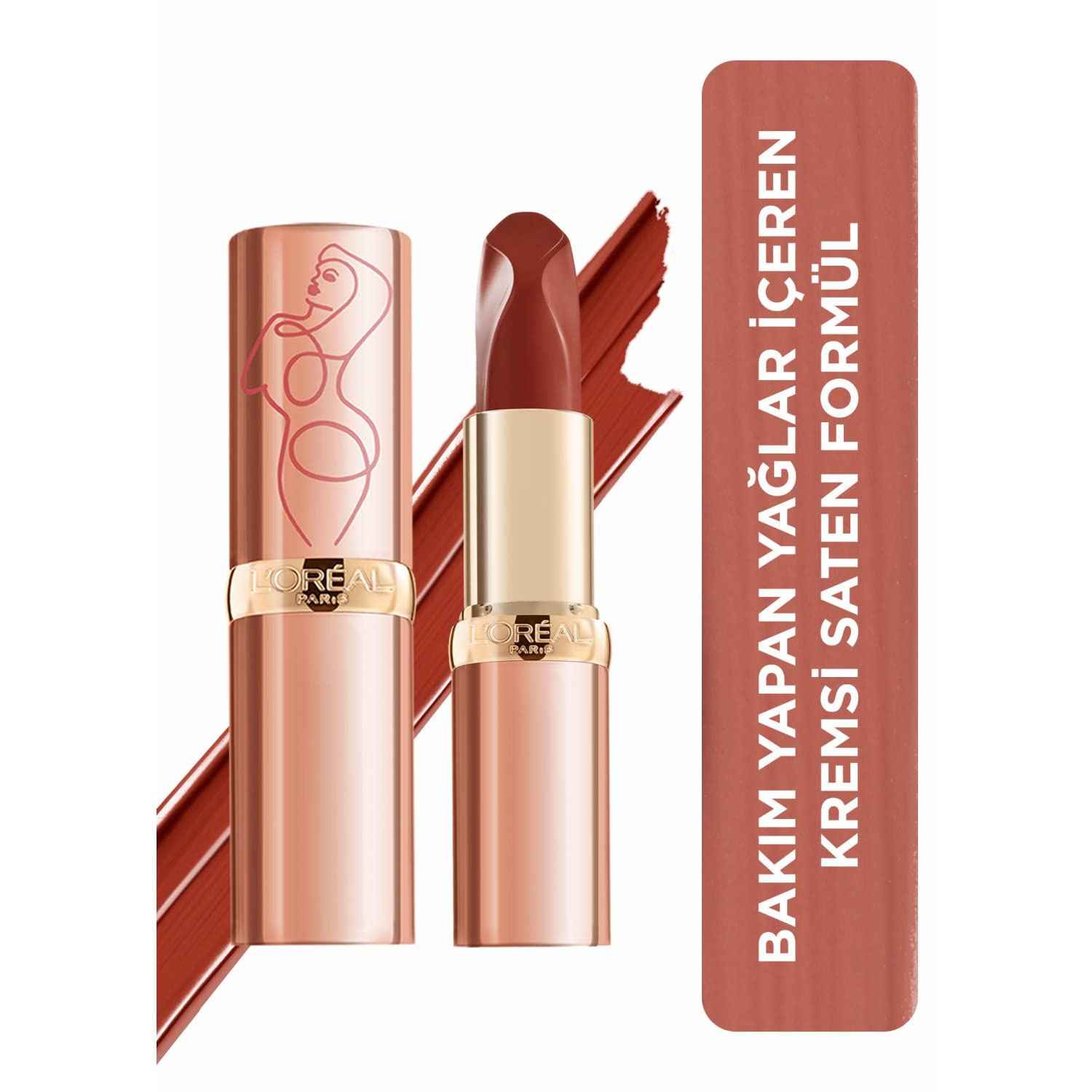 L'Oréal Paris Color Riche Satin Smooth Lipstick, Moisturising Pure Pigment Lip Colour, With Omega 3 & Vitamin E, 182 Extreme