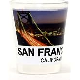 San Francisco California Golden Gate Bridge Color Photo Shot Glass