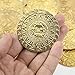 Beverly Oaks Amazing Lot of 10 Aztec/Mayan Gold Color Charm Medallions 1 3/4 inches Round with Slot, Cosplay, Exclusive COA and Bonus Gold Pirate Coin