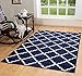Furnish my Place Contemporary Trellis Modern Geometric Area Rug 635, Blue