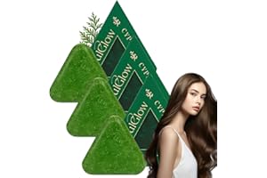 Seoulglow Cypress Leaf Hair Growth Soap, Nature Triangle Shampoo Bar, Usman Grass 𝐒hampoo 𝐁ar, Gentle Cleansing & Nourishin