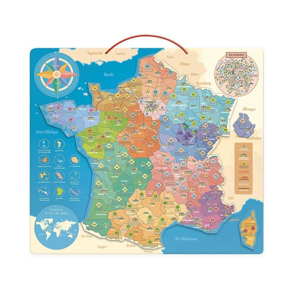 Vilac France Educational Map 2589 Multi-Coloured