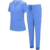 Natural Uniforms Womens 10 Pocket Cool Stretch Jogger Scrub Set