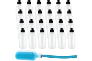 QUYLIXX 24 Pieces Empty 2 Ounce Paint Daubers bottles Marker Bottle Handy Sponge Tip Paint Dabbers Bottles Refillable Squeeze